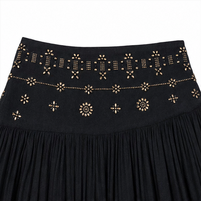 Jupe Maxi Femme Soléra – Style Boho, Taille Haute
