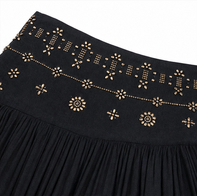 Jupe Maxi Femme Soléra – Style Boho, Taille Haute