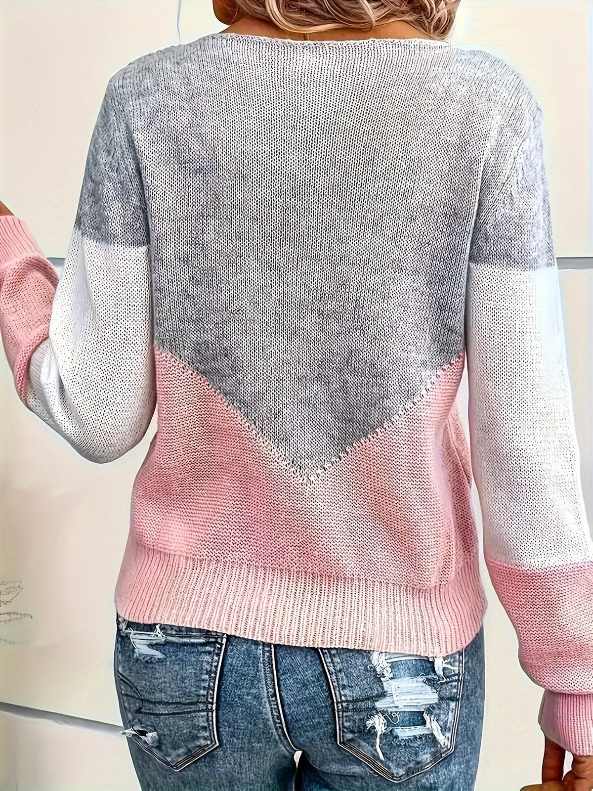 Sophie | Pull décontracté à blocs colorés avec manches longues