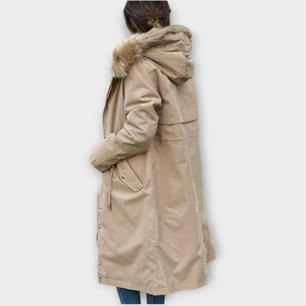 Parka d'Hiver Longue en Similicuir