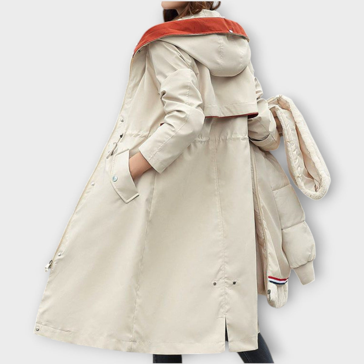 Parka d'Hiver Longue en Similicuir