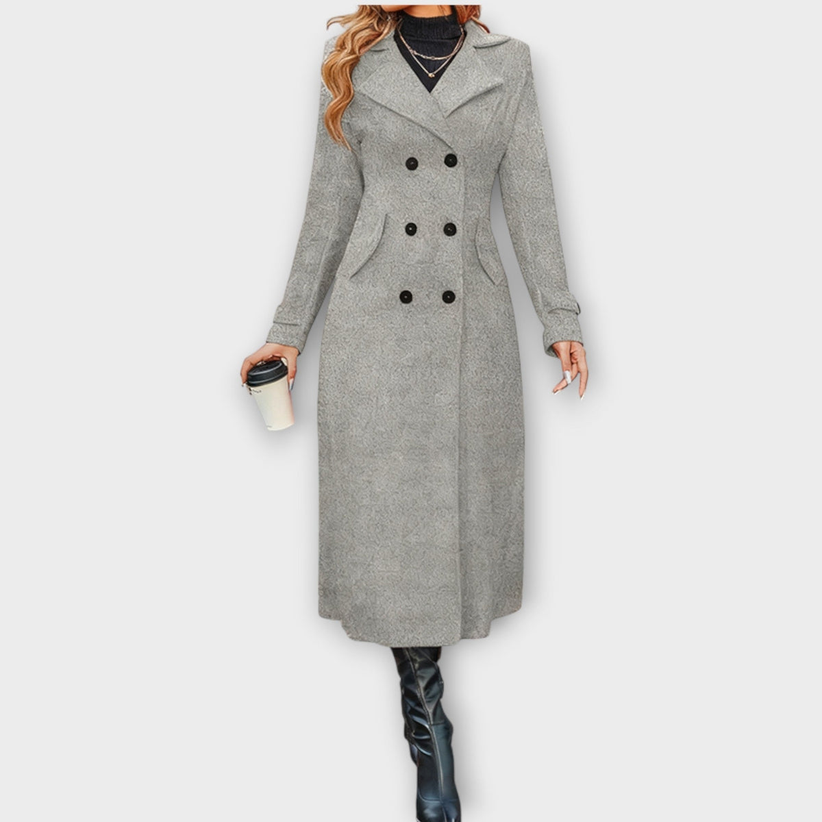 Manteau d'Hiver Élégant Longline