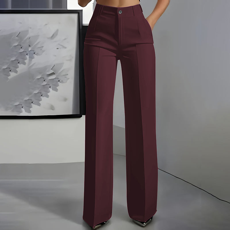 Pantalon de Costume Taille Haute Elegancia – Silhouette Élancée, Jour après Jour
