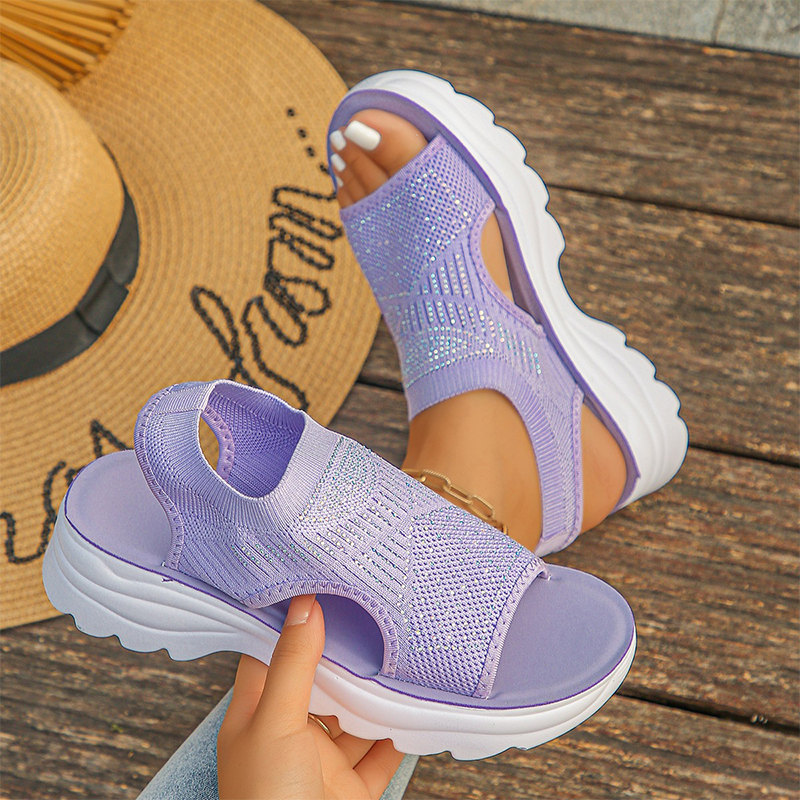 Tyressa - Sandales pour femmes avec plateforme en mesh respirant