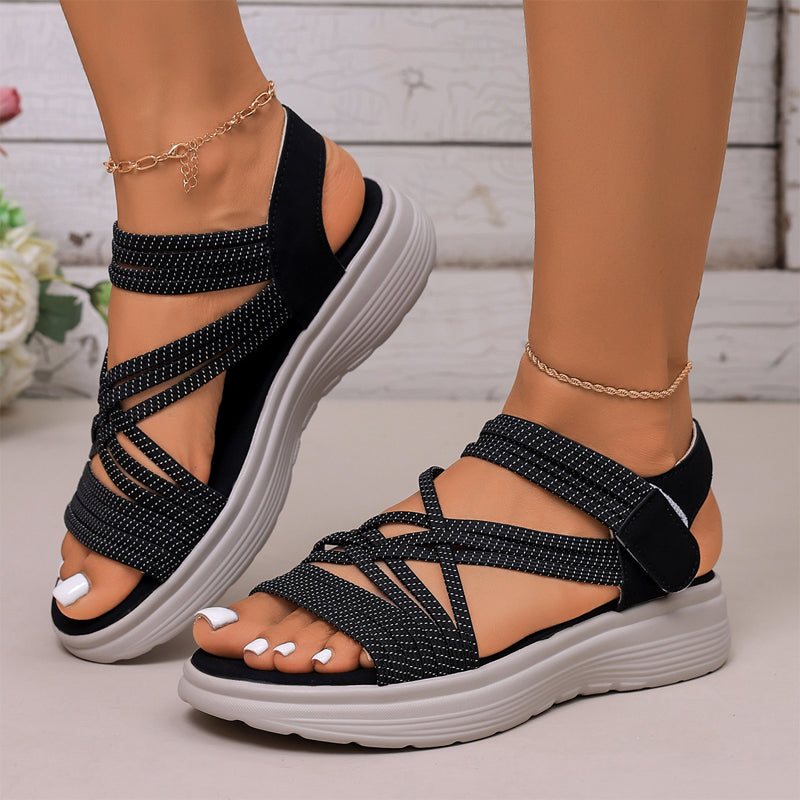 Marenya - Sandales sportives chics pour femmes avec des bandes élastiques