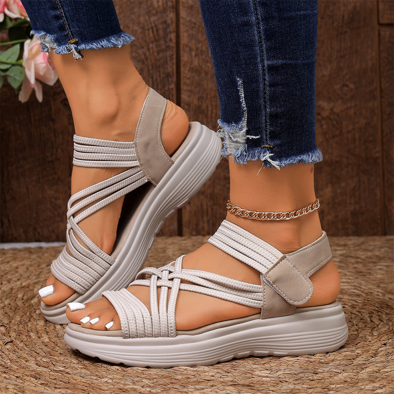 Marenya - Sandales sportives chics pour femmes avec des bandes élastiques