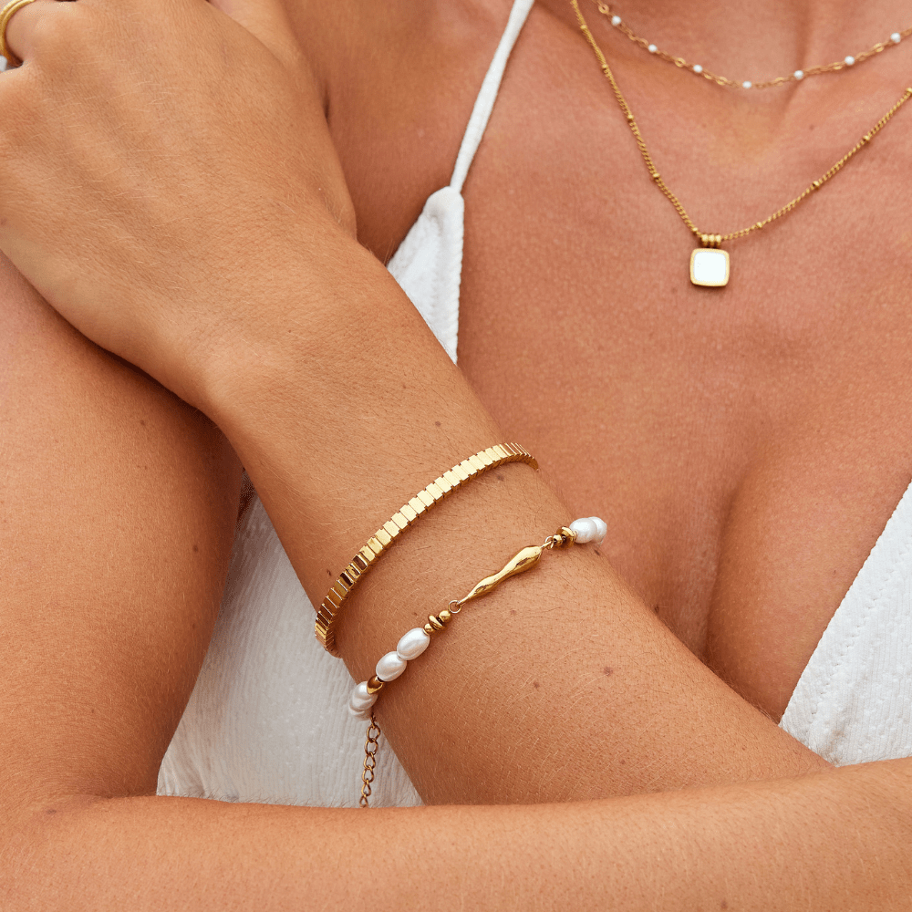 Bracelet jonc Oréline en or