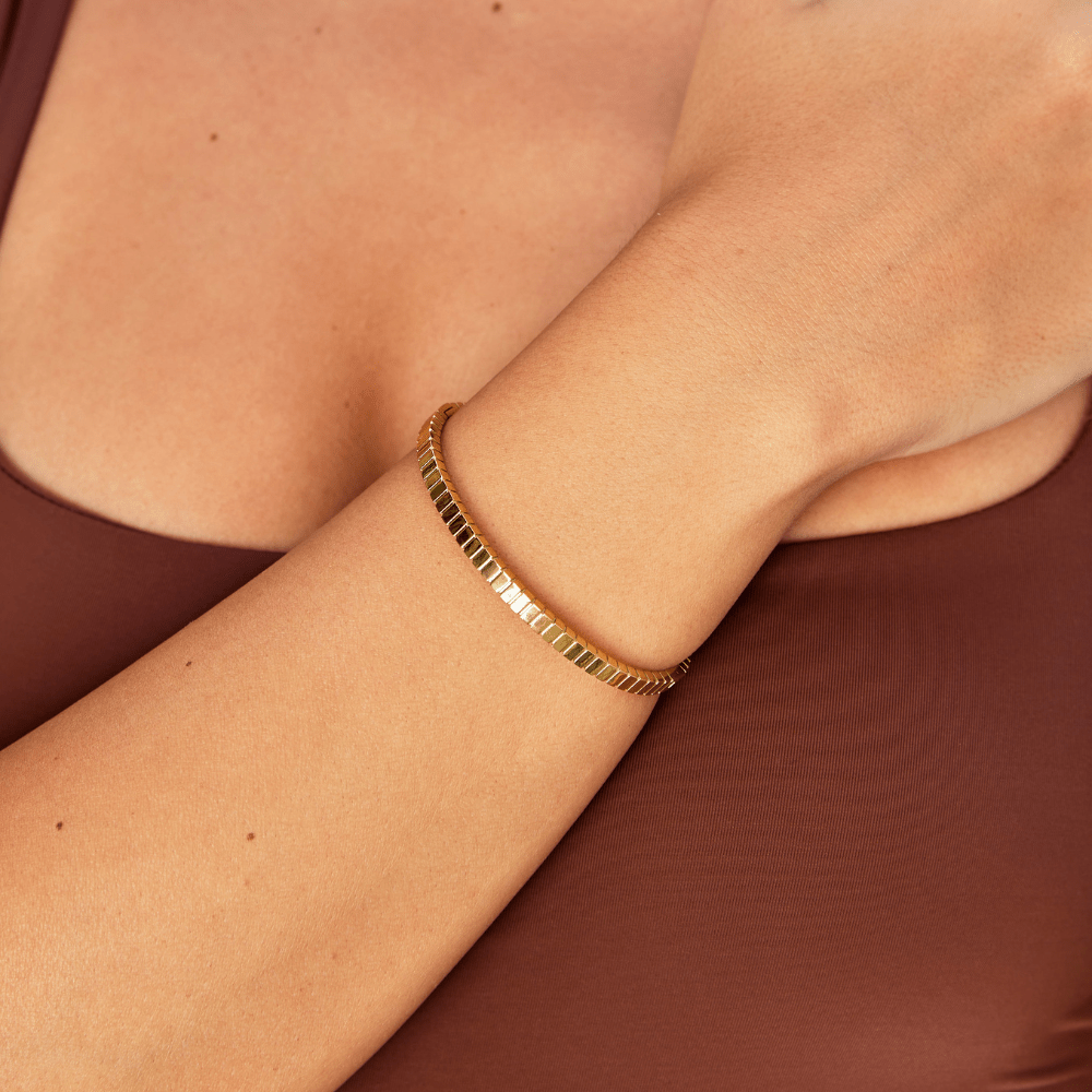Bracelet jonc Oréline en or