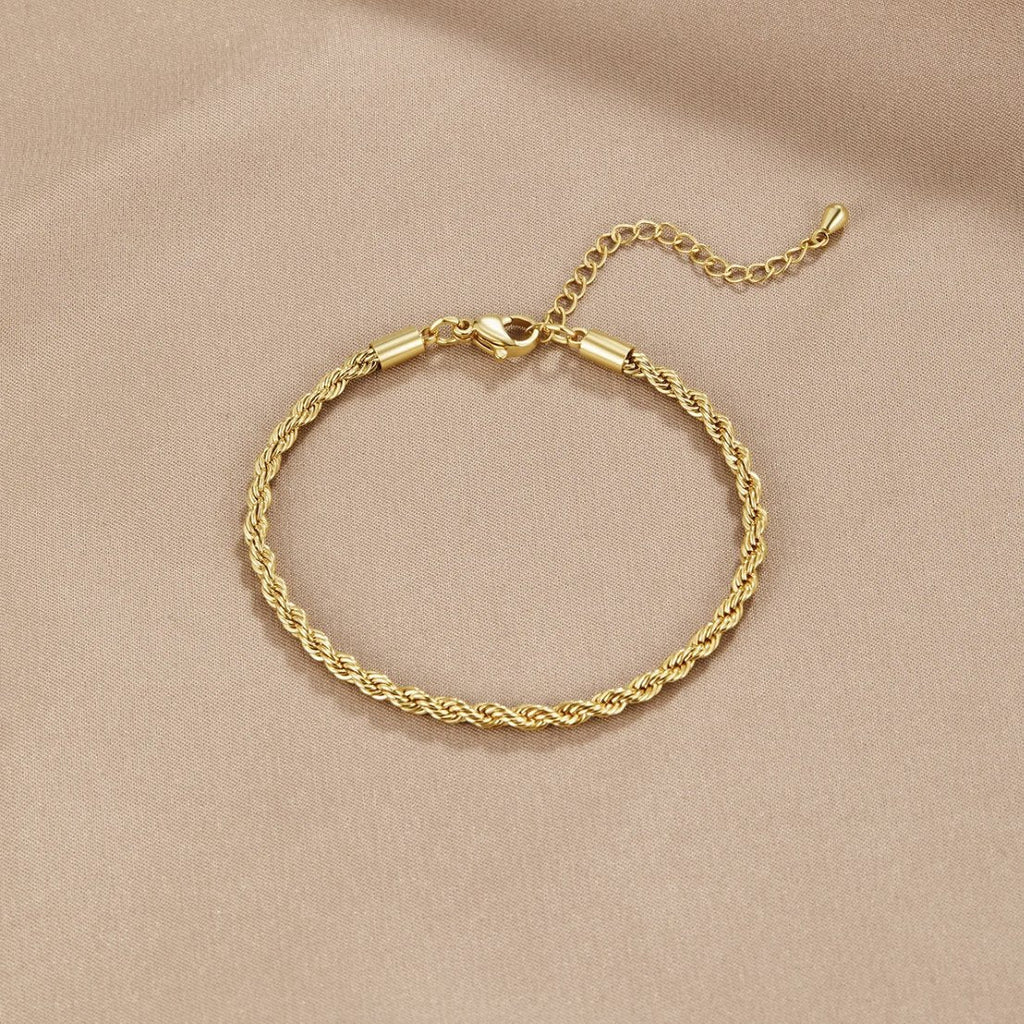 Bracelet torsadé en or 18 carats