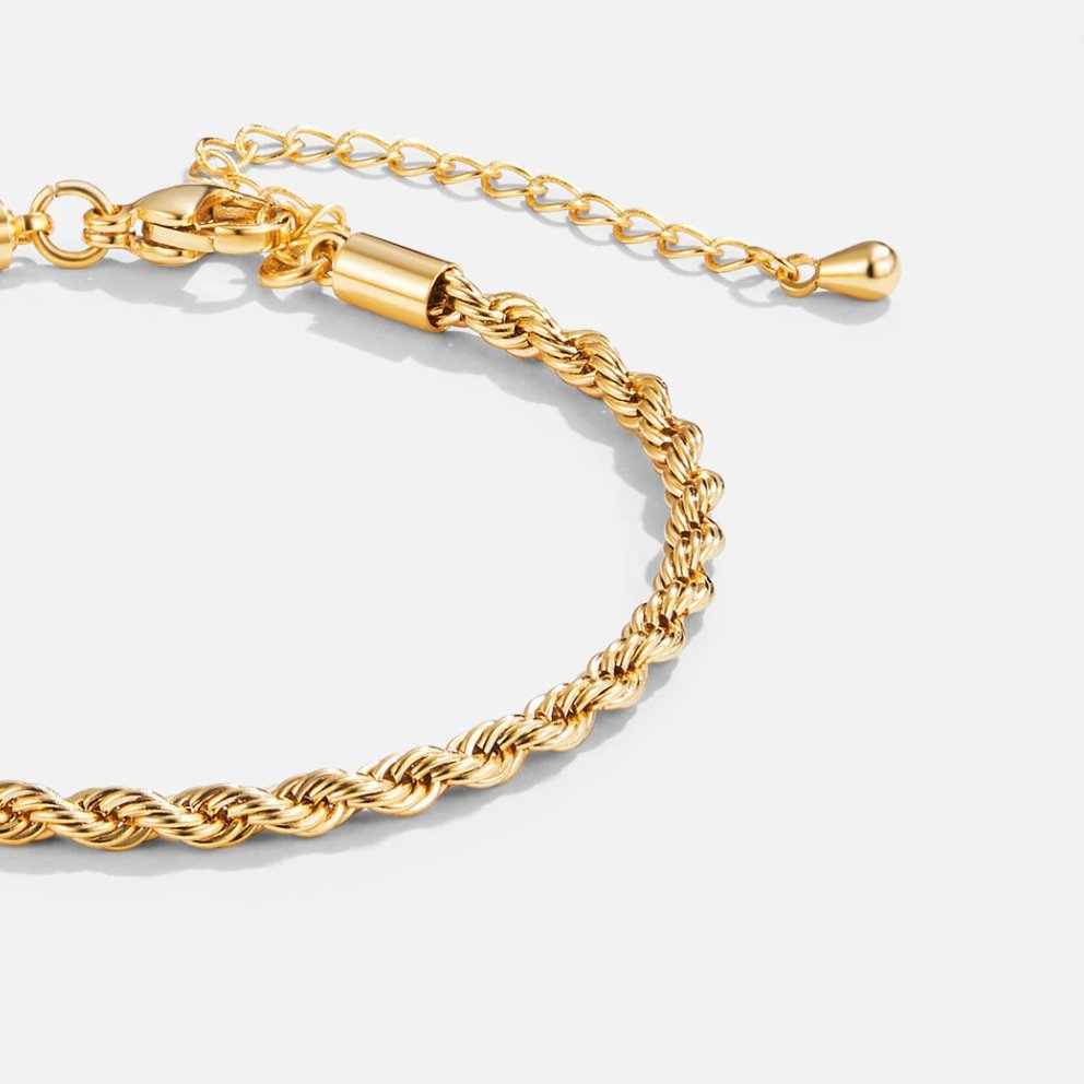 Bracelet torsadé en or 18 carats