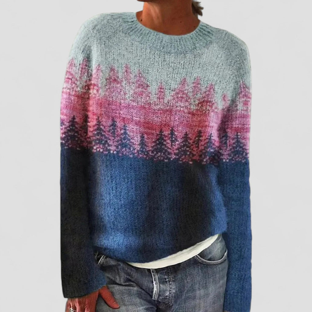 Sienna | Pull Femme en Maille avec Motif | Coupe Détendue & Chaud
