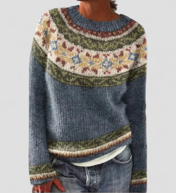 Sienna | Pull Femme en Maille avec Motif | Coupe Détendue & Chaud