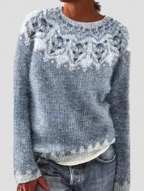 Sienna | Pull Femme en Maille avec Motif | Coupe Détendue & Chaud
