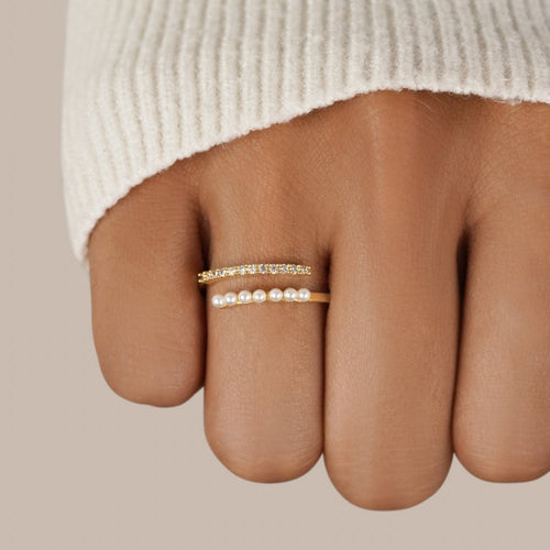 Bague Camille perles et cristaux