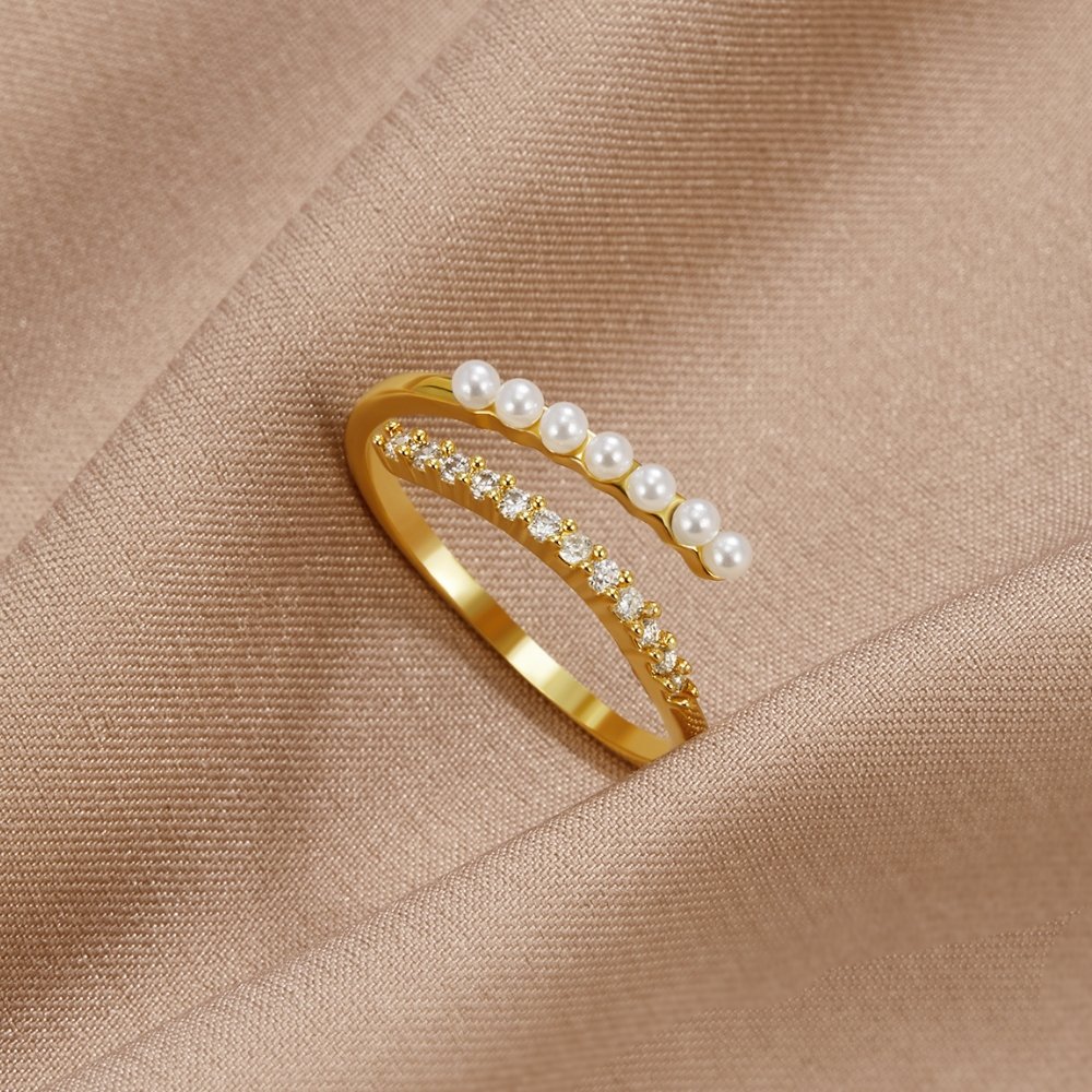 Bague Camille perles et cristaux