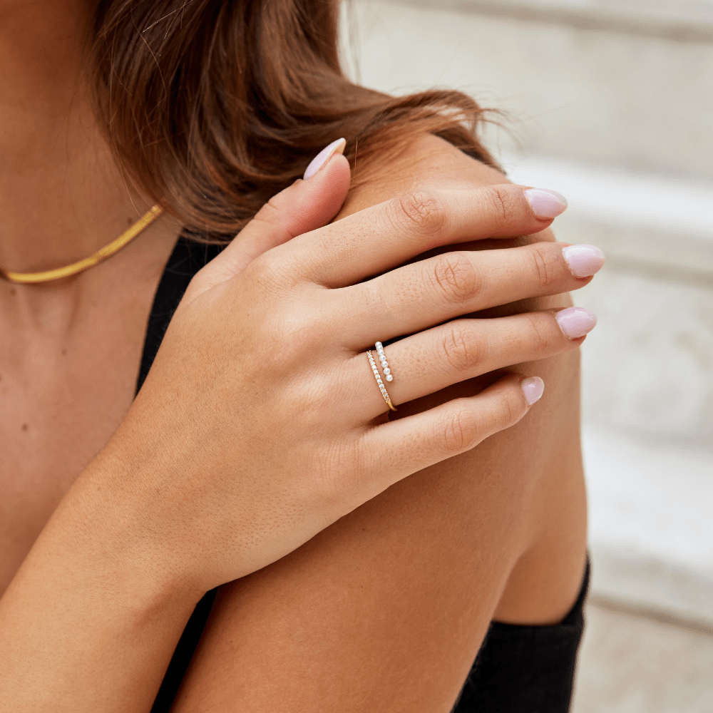 Bague Camille perles et cristaux