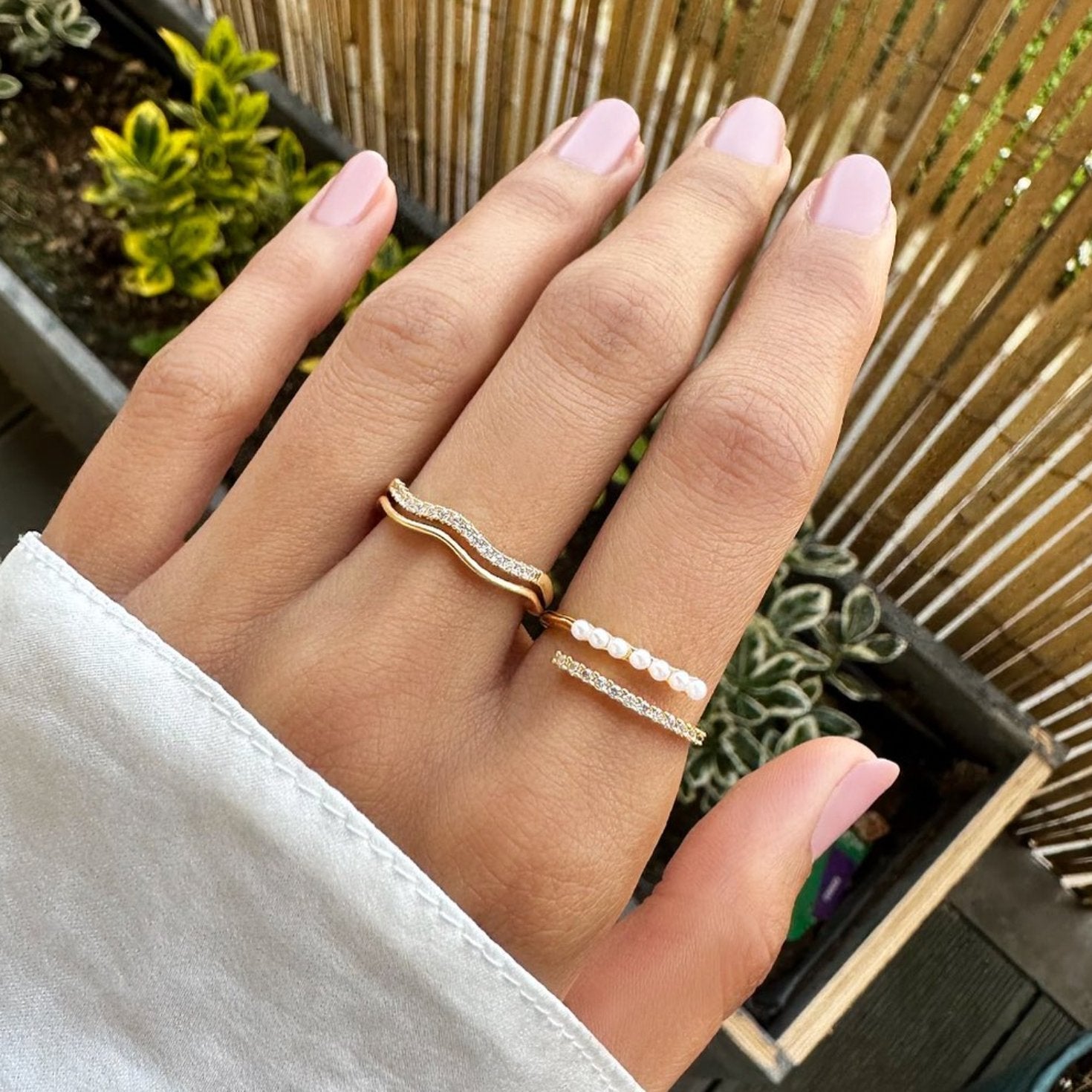 Bague Camille perles et cristaux